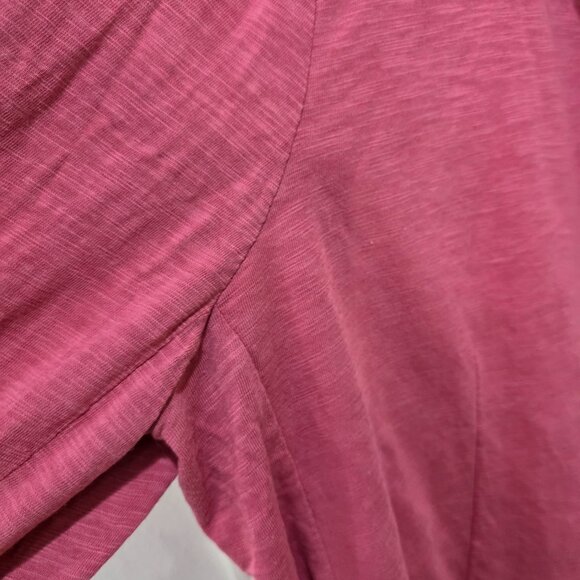 CHICO'S XXL (4) Pink Cotton Modal Open Cardigan Sweater Plus Size Knit Blazer - Picture 8 of 11